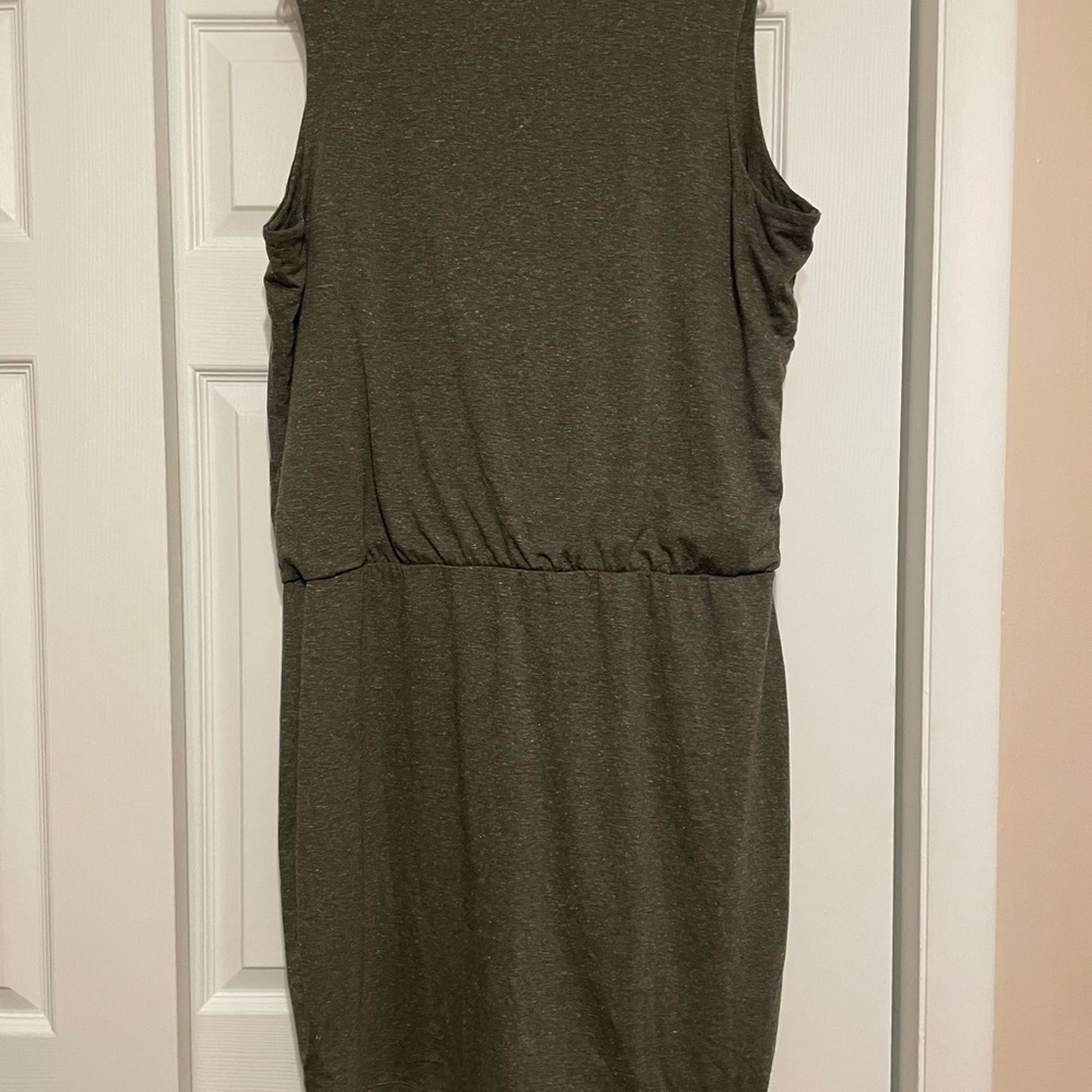 Athleta Vida Casual Heather Green Jersey Dress - Size XL - Picture 6 of 8